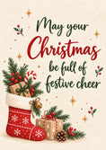 Load image into Gallery viewer, Festive Stocking Full of Cheer Christmas Card for Niece
