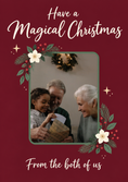 Load image into Gallery viewer, Magical Christmas Floral Photo Upload Christmas Card
