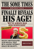 Load image into Gallery viewer, Funny Newspaper Spoof Photo Upload Birthday Card for Him
