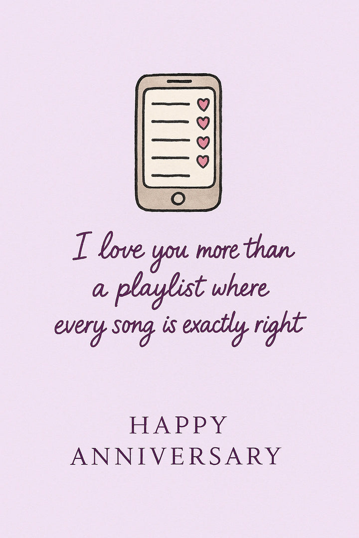 Anniversary Personalised Card