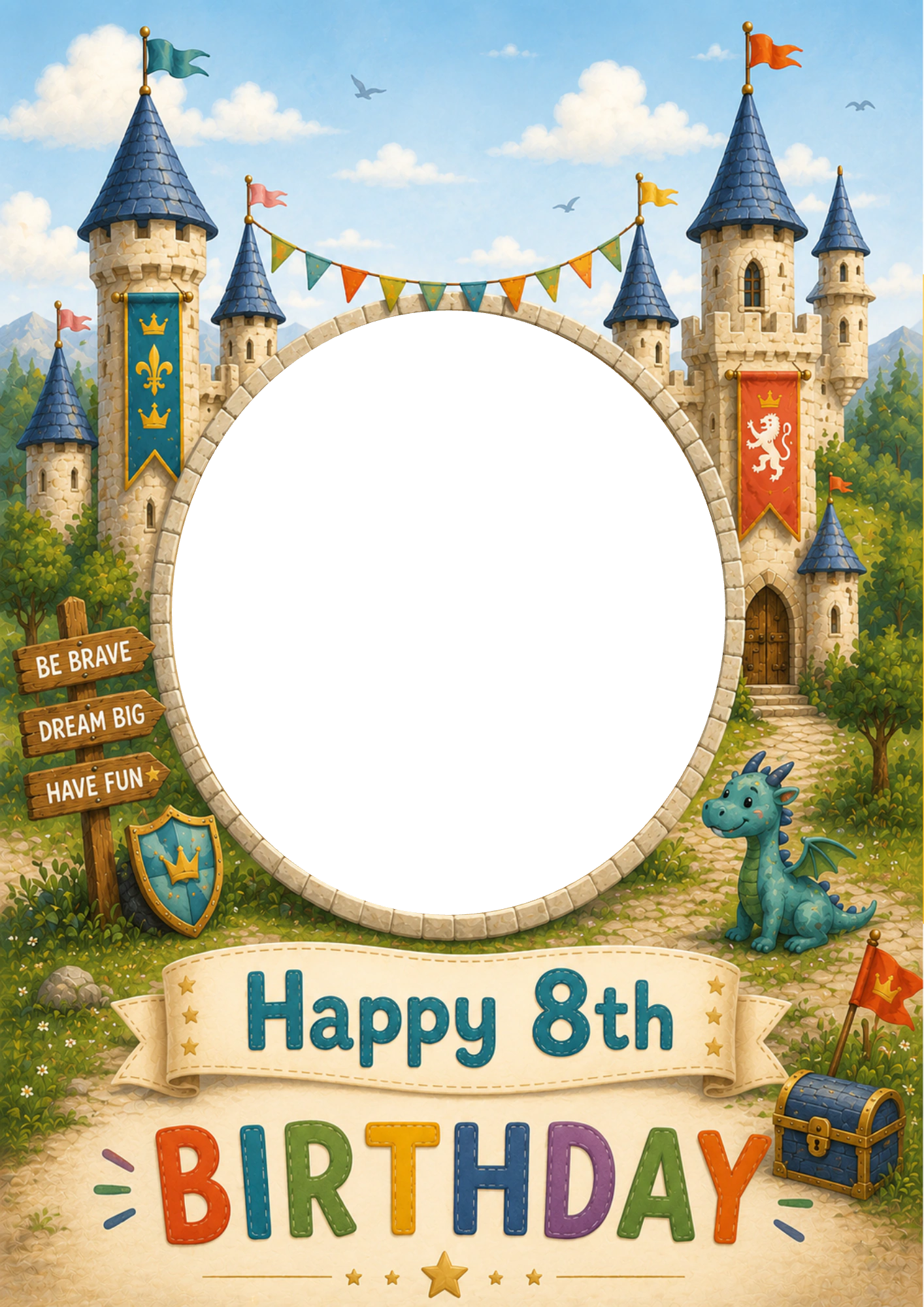 Birthdays - Personalised Card — with punch holes
