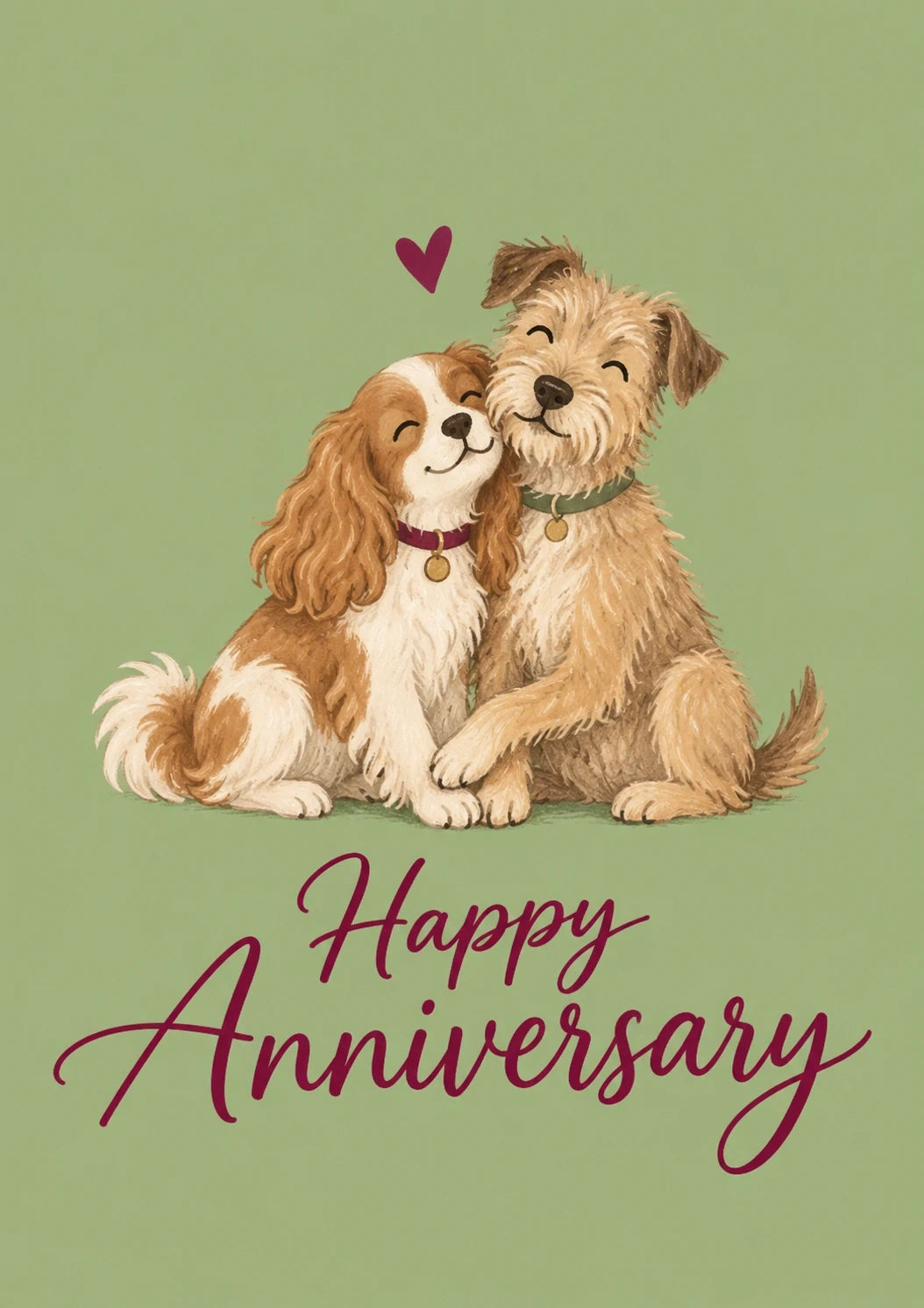 Anniversary - Personalised Card — with punch holes