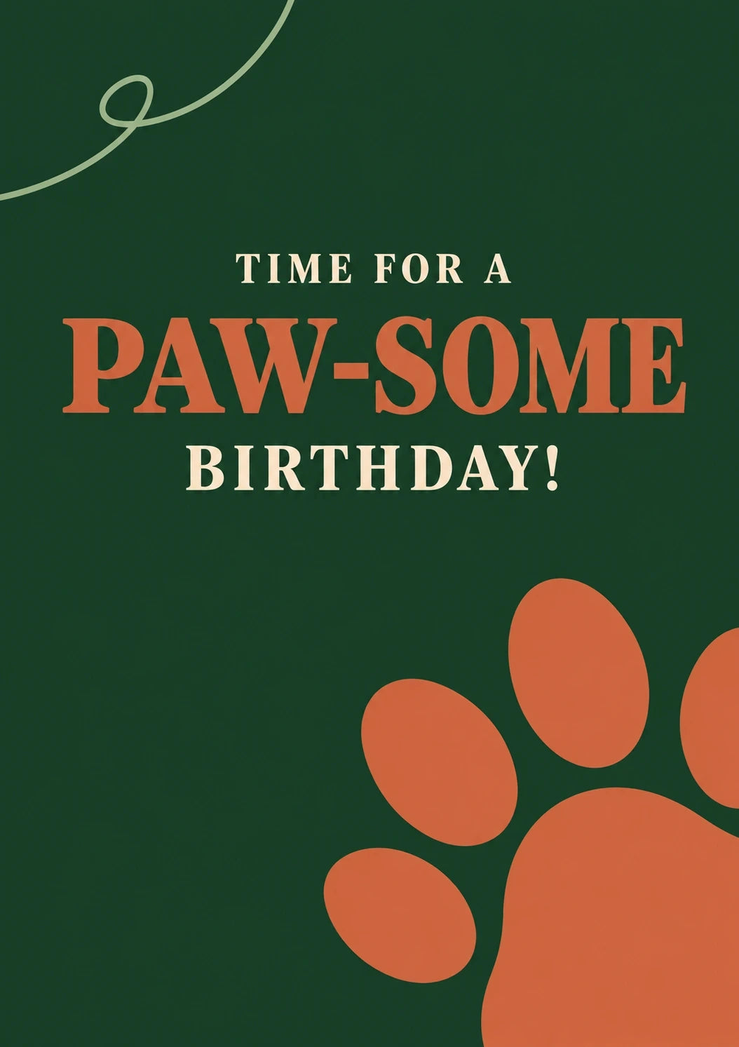 Birthdays - Personalised Card — with punch holes