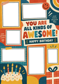 Load image into Gallery viewer, Birthdays - Personalised Card — with punch holes
