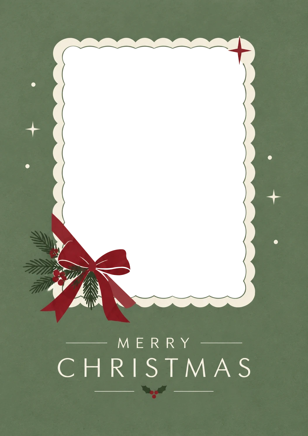 Christmas - Personalised Card — with punch holes