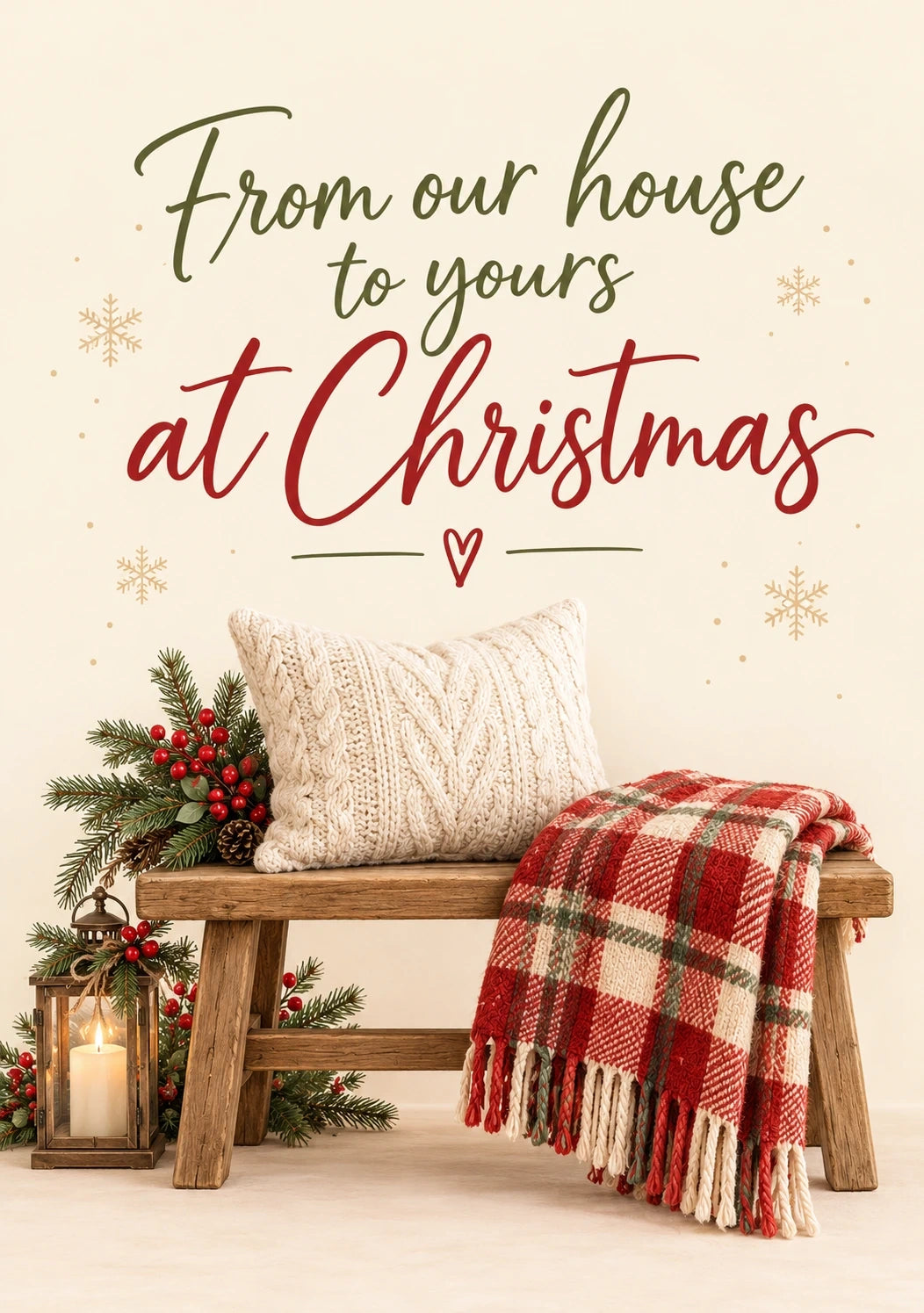 Christmas - Personalised Card — with punch holes