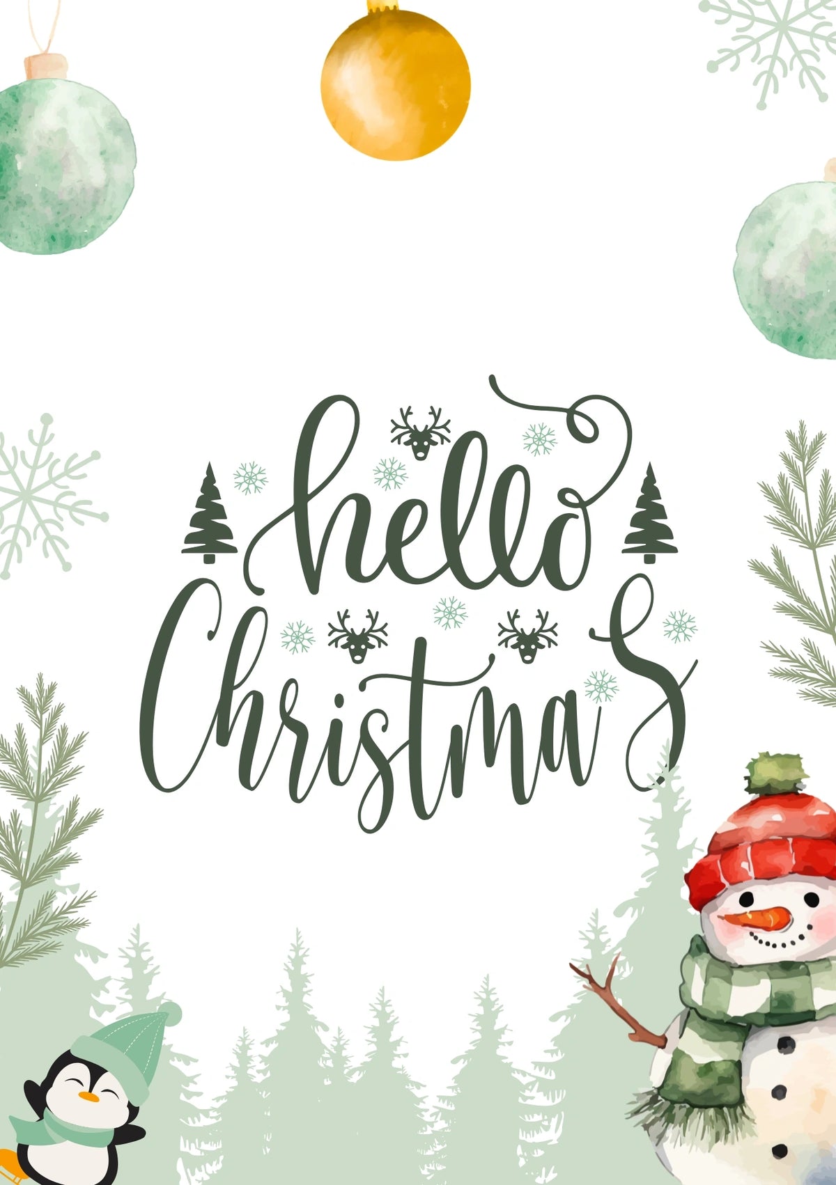 Christmas - Personalised Card — with punch holes