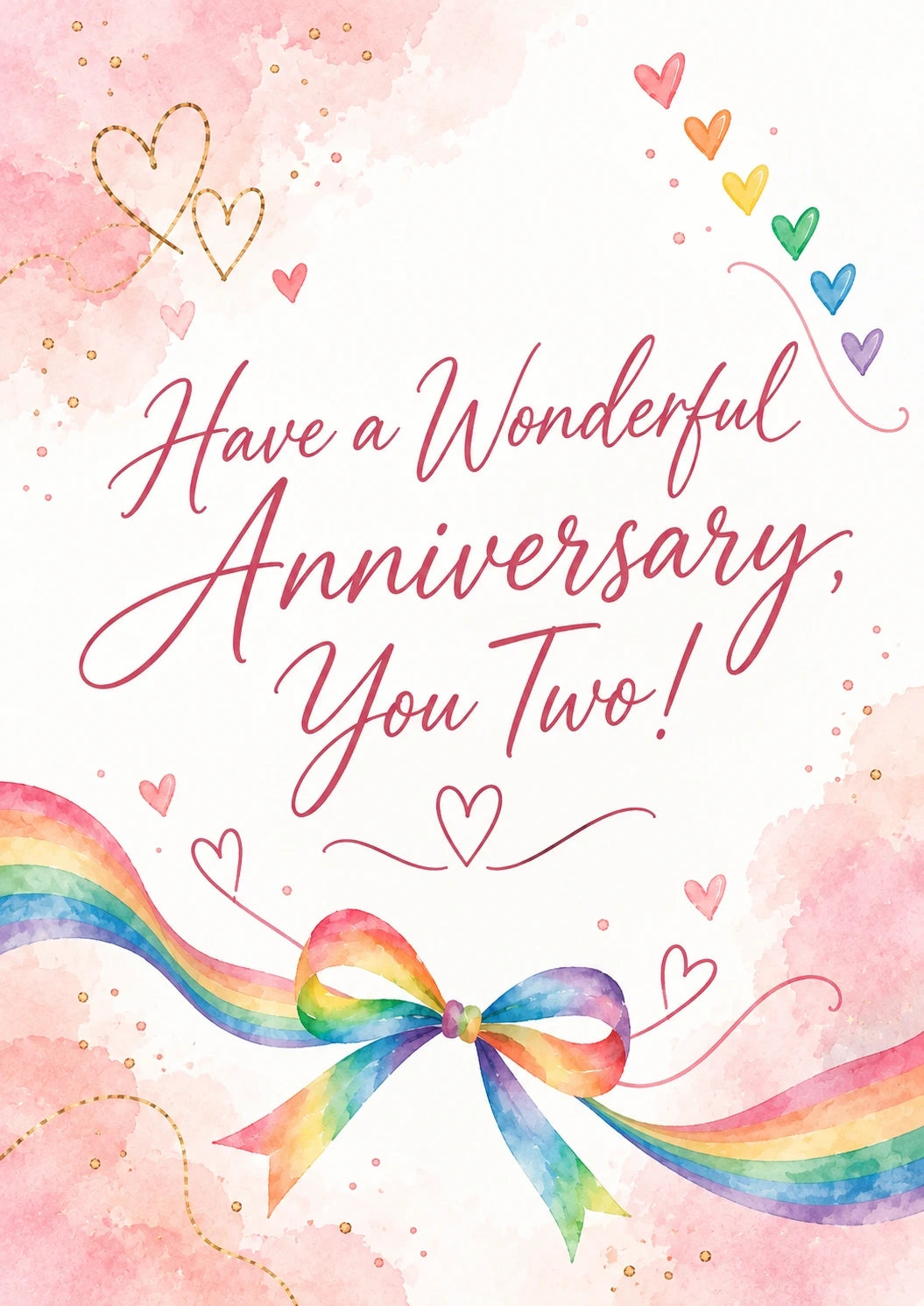 Anniversary - Personalised Card — with punch holes
