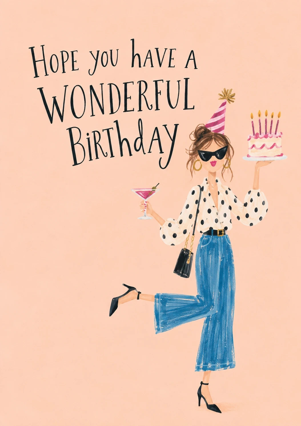 Birthdays - Personalised Card — with punch holes