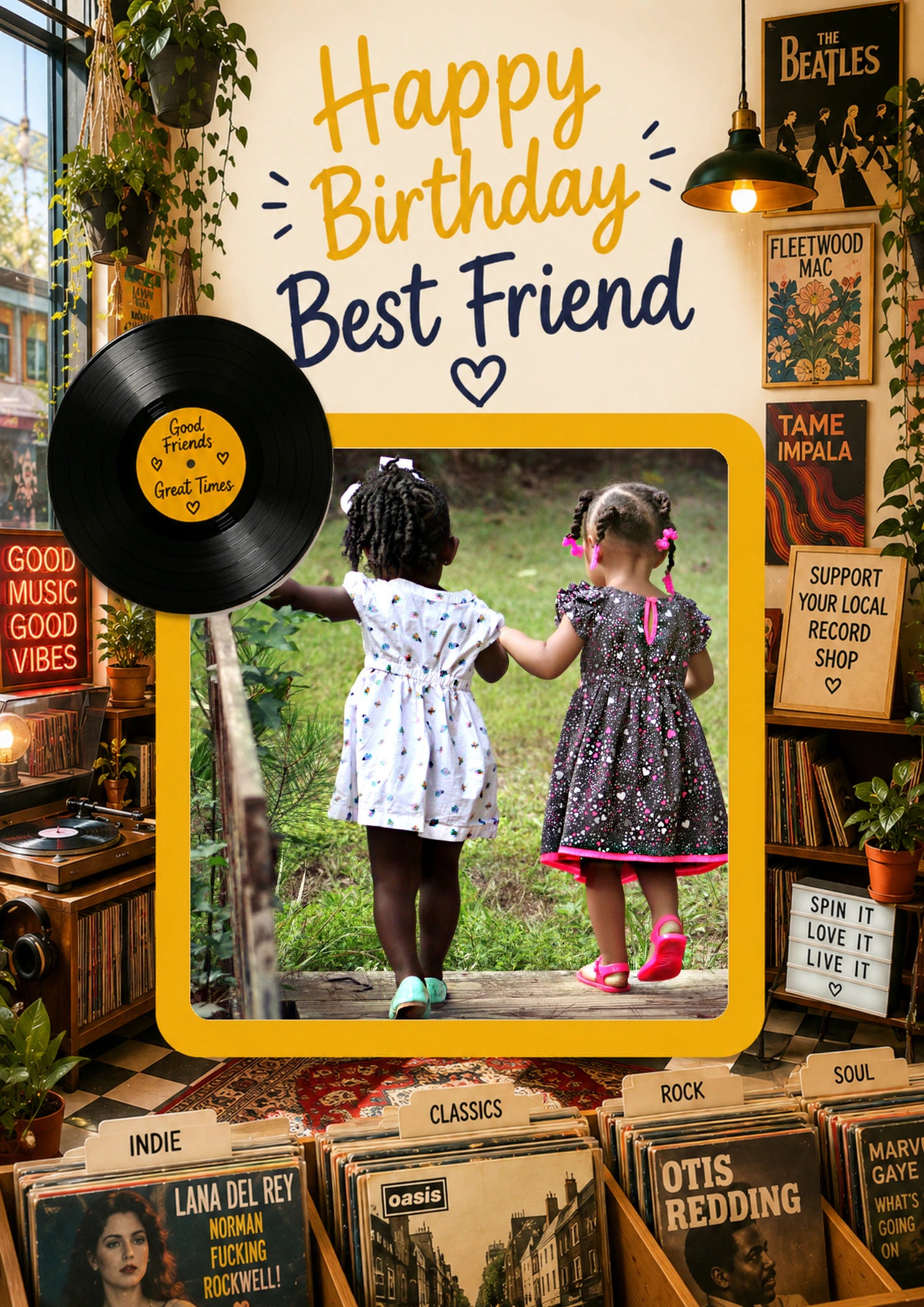 Birthdays - Personalised Card — with punch holes