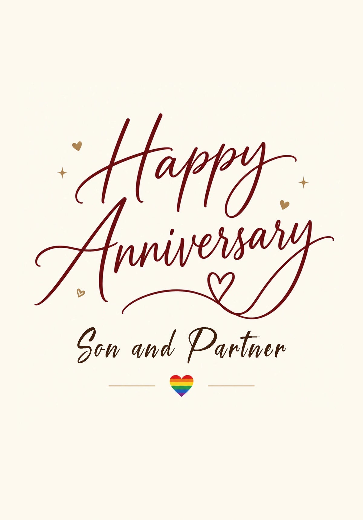 Anniversary - Personalised Card — with punch holes