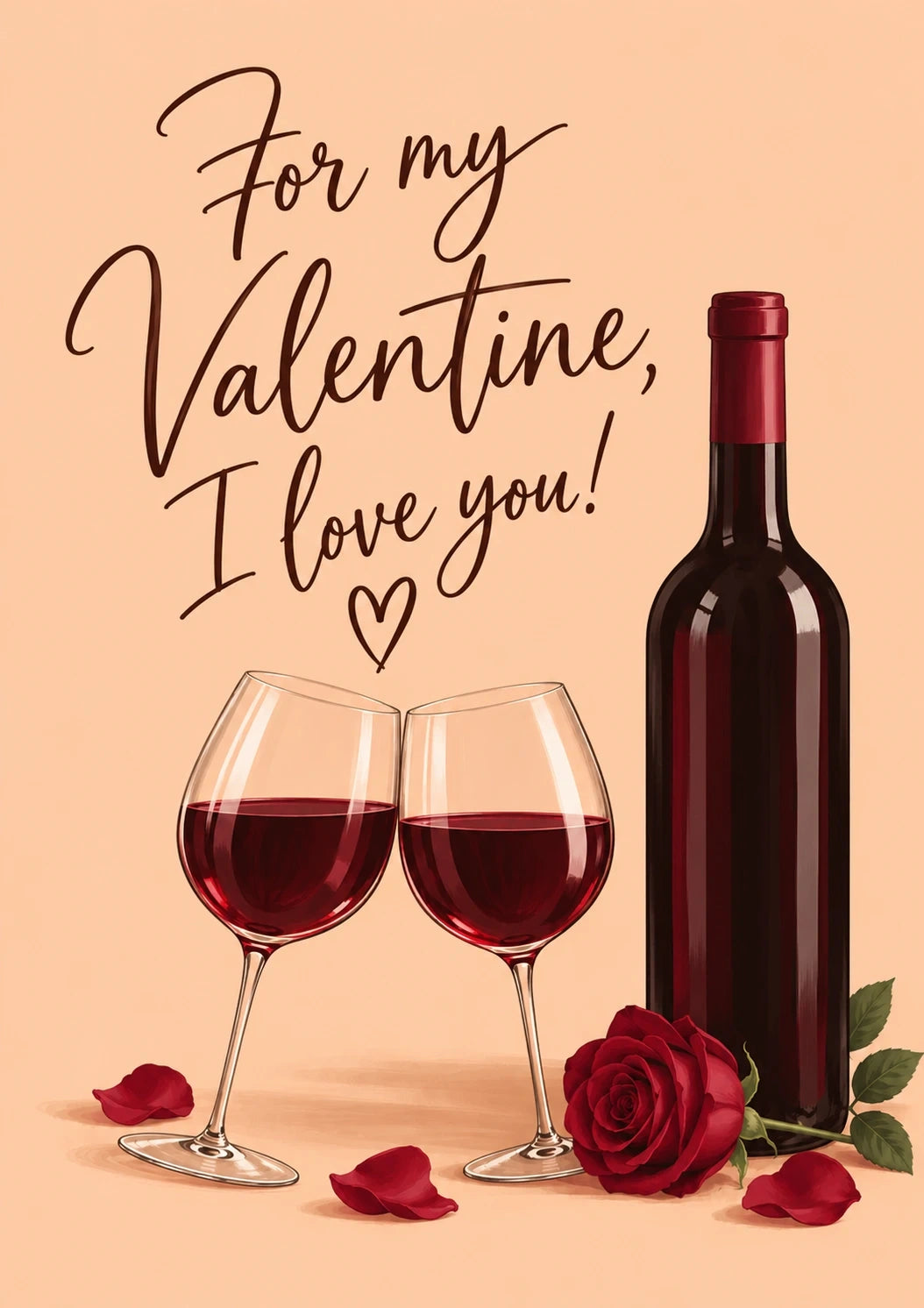 Valentine's day - Personalised Card — with punch holes
