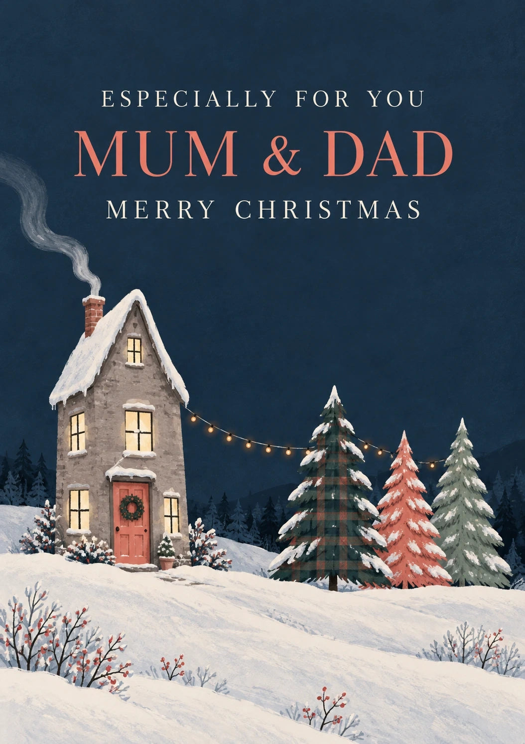 Christmas - Personalised Card — with punch holes