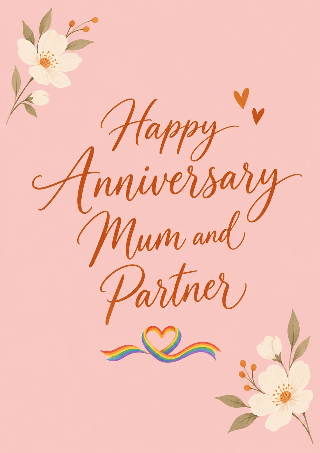 Anniversary - Personalised Card — with punch holes