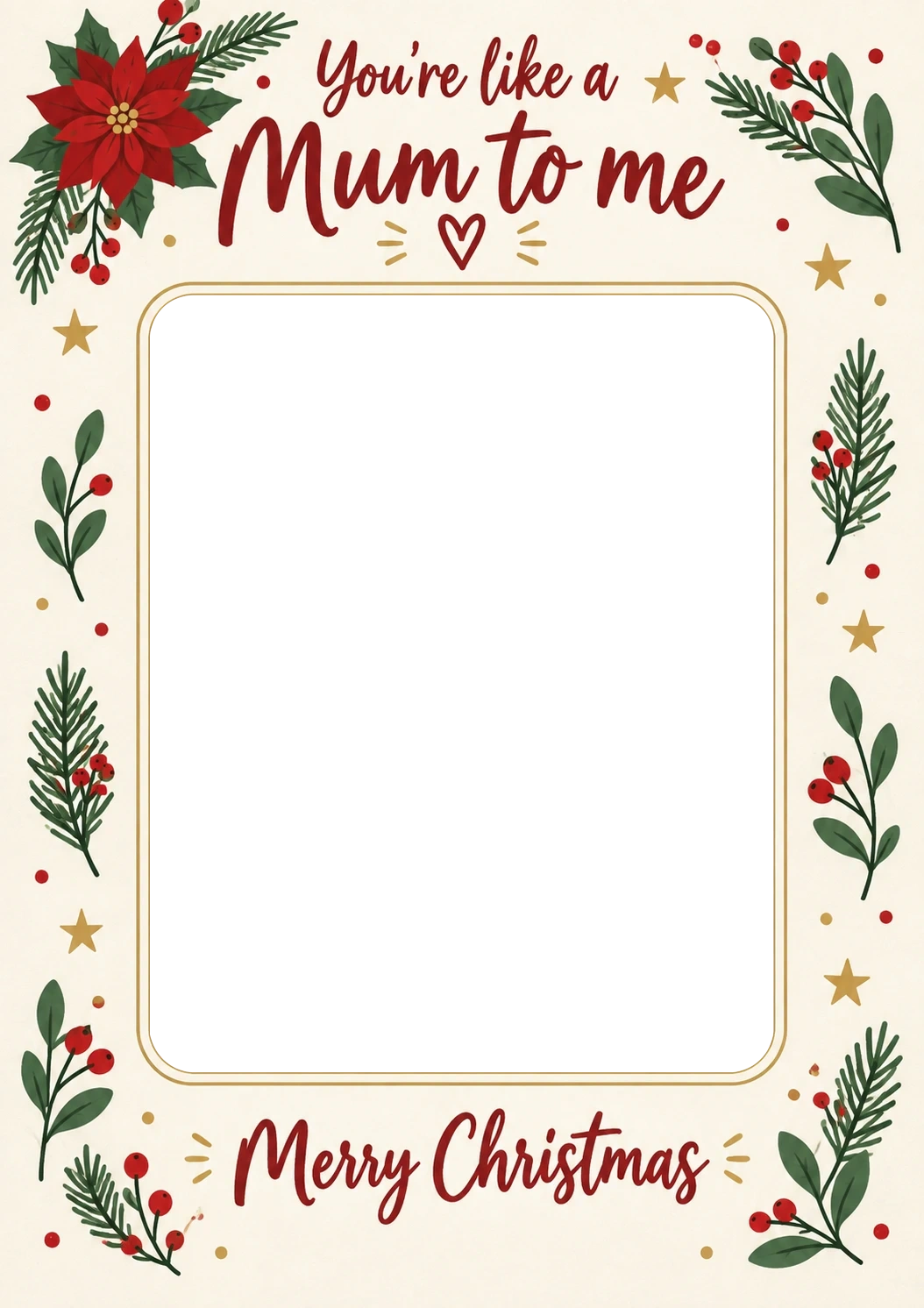 Christmas - Personalised Card — with punch holes