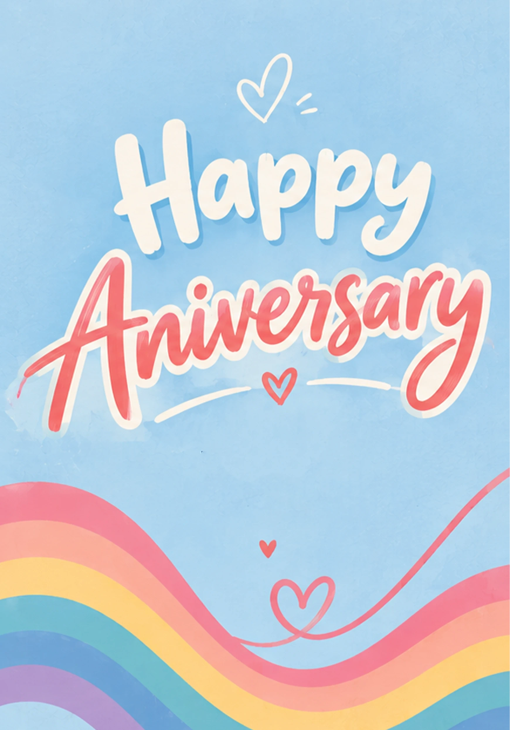 Anniversary - Personalised Card — with punch holes