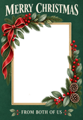 Load image into Gallery viewer, Traditional Holly Berry and Bow Christmas Card for Him
