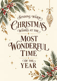 Load image into Gallery viewer, Warm Christmas Wishes Floral Illustrated Birthday Card
