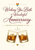 Load image into Gallery viewer, Rainbow Heart Whiskey Toast Anniversary Card for Him

