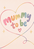 Load image into Gallery viewer, Rainbow Heart Mummy To Be Birthday Card for Her
