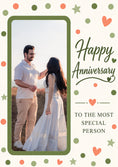 Load image into Gallery viewer, Green Polka Dot Most Special Person Photo Upload Anniversary Card
