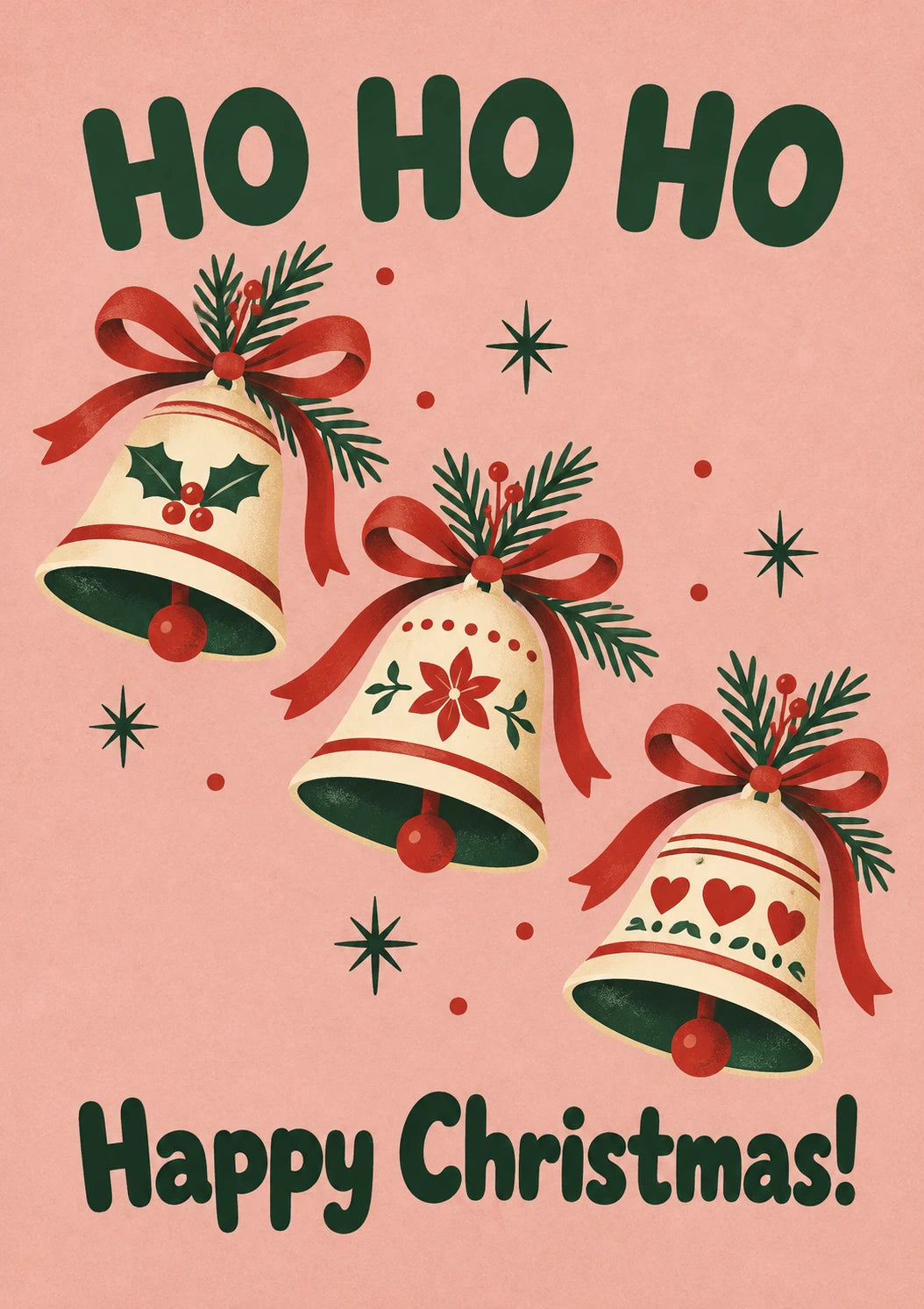Ho Ho Ho Jingle Bells Christmas Card for Auntie