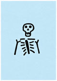 Load image into Gallery viewer, Cute Illustrated Skeleton Halloween Card
