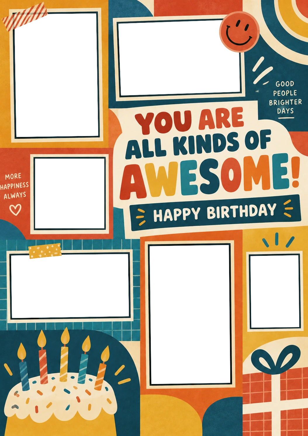 You Are All Kinds of Awesome Photo Upload Birthday Card