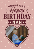 Load image into Gallery viewer, Wishing You a Happy Birthday Nan Photo Upload Birthday Card for Her
