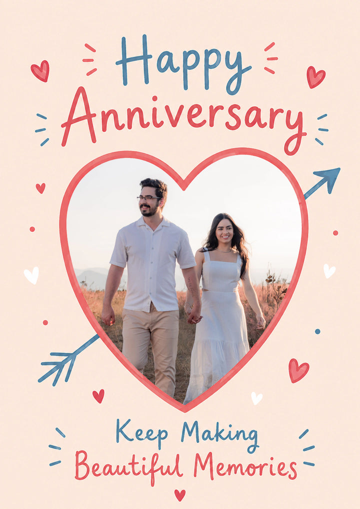Keep Making Beautiful Memories Photo Upload Anniversary Card