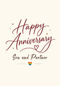 Load image into Gallery viewer, Happy Anniversary Son and Partner LGBTQ+ Pride Card
