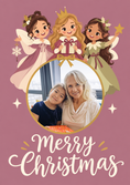 Load image into Gallery viewer, Enchanted Fairy Princess Photo Upload Christmas Card for Her
