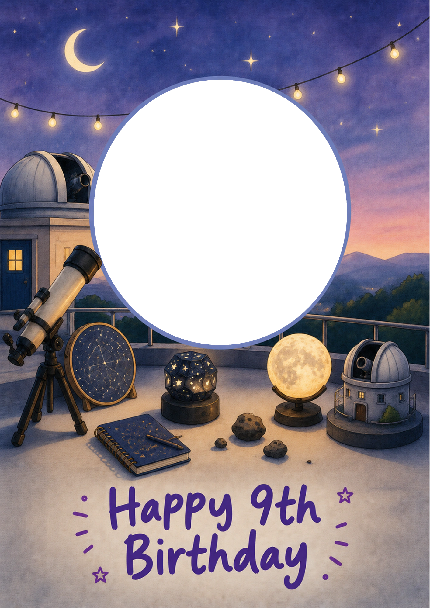 Birthdays - Personalised Card — with punch holes