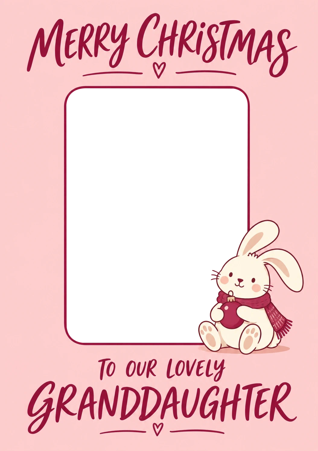 Christmas - Personalised Card — with punch holes
