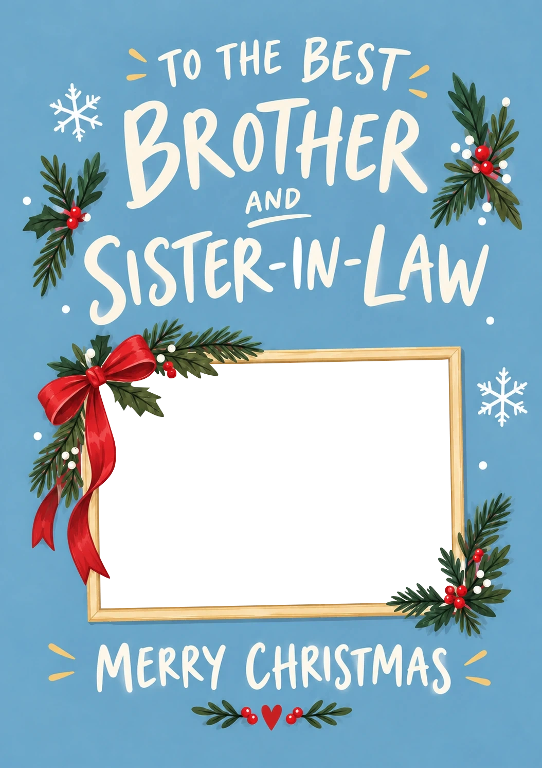 Christmas - Personalised Card — with punch holes