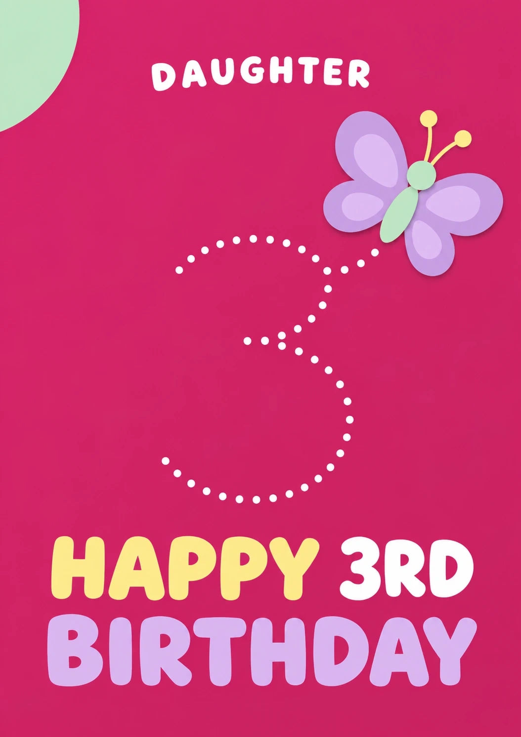Birthdays - Personalised Card — with punch holes