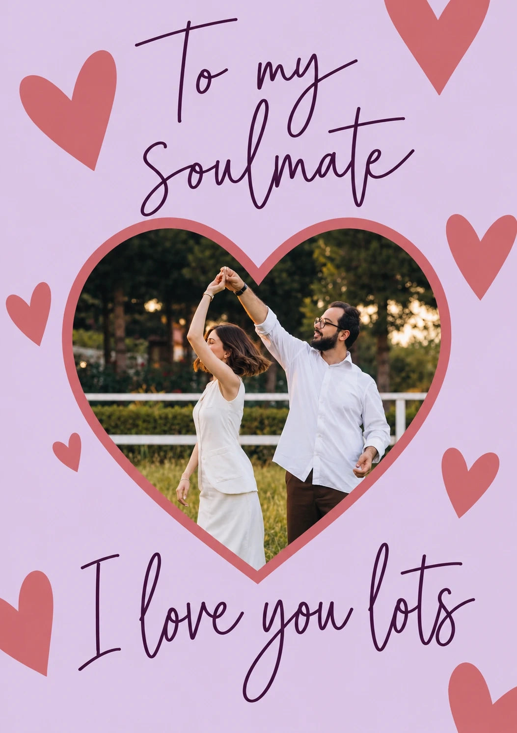 Valentine's day - Personalised Card — with punch holes