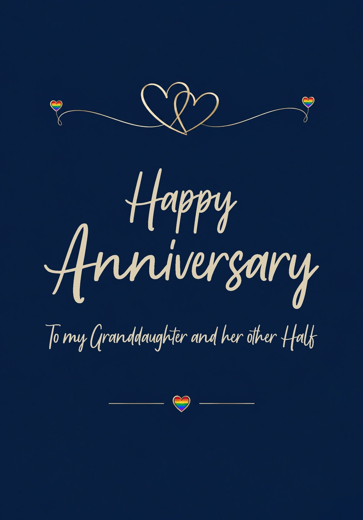 Anniversary - Personalised Card — with punch holes