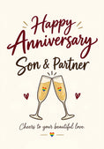 Load image into Gallery viewer, Anniversary - Personalised Card — with punch holes
