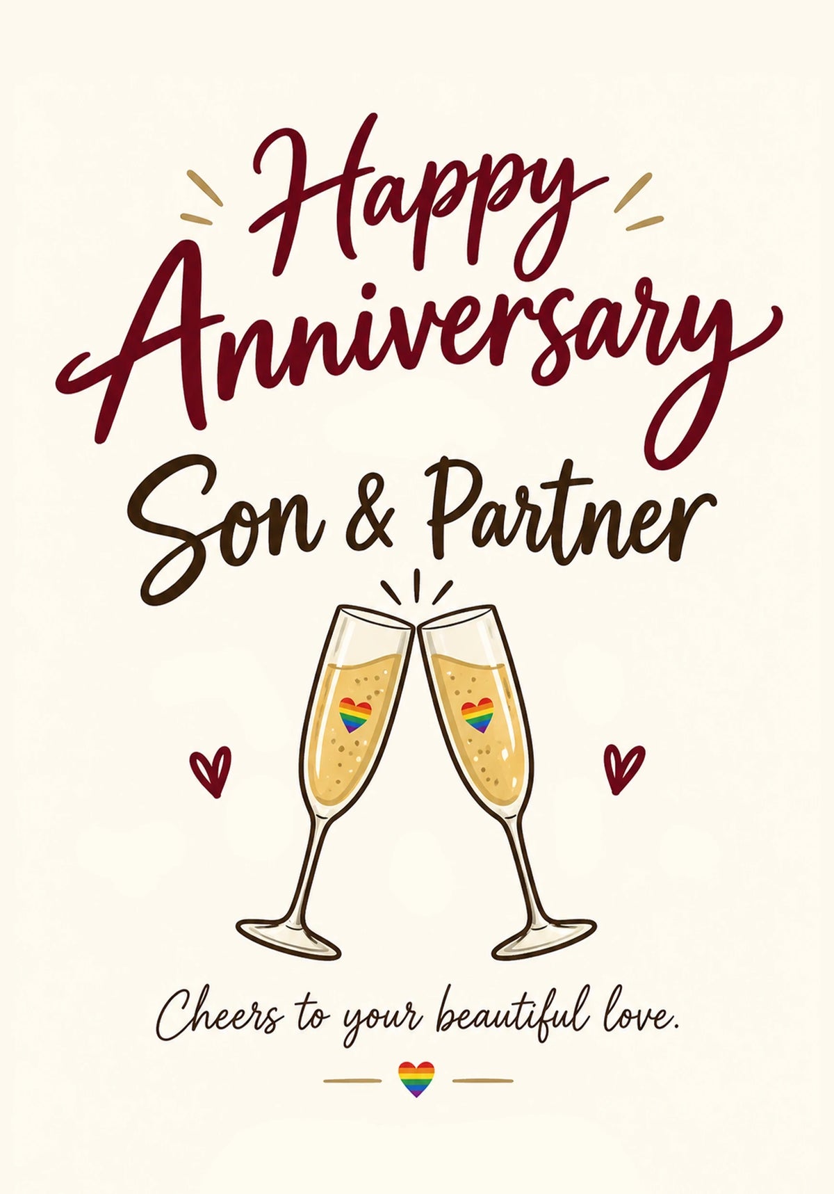 Anniversary - Personalised Card — with punch holes