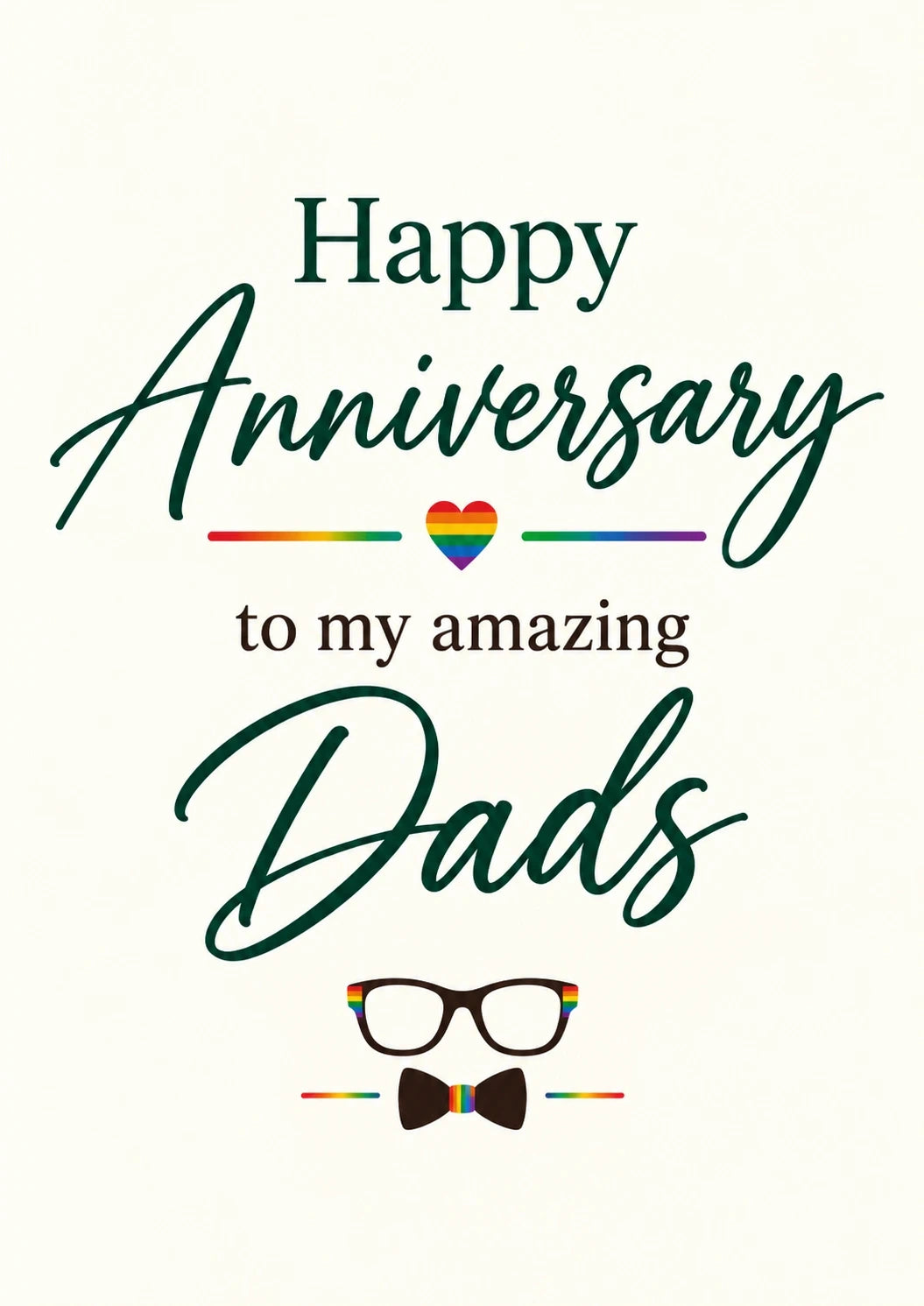 Anniversary - Personalised Card — with punch holes