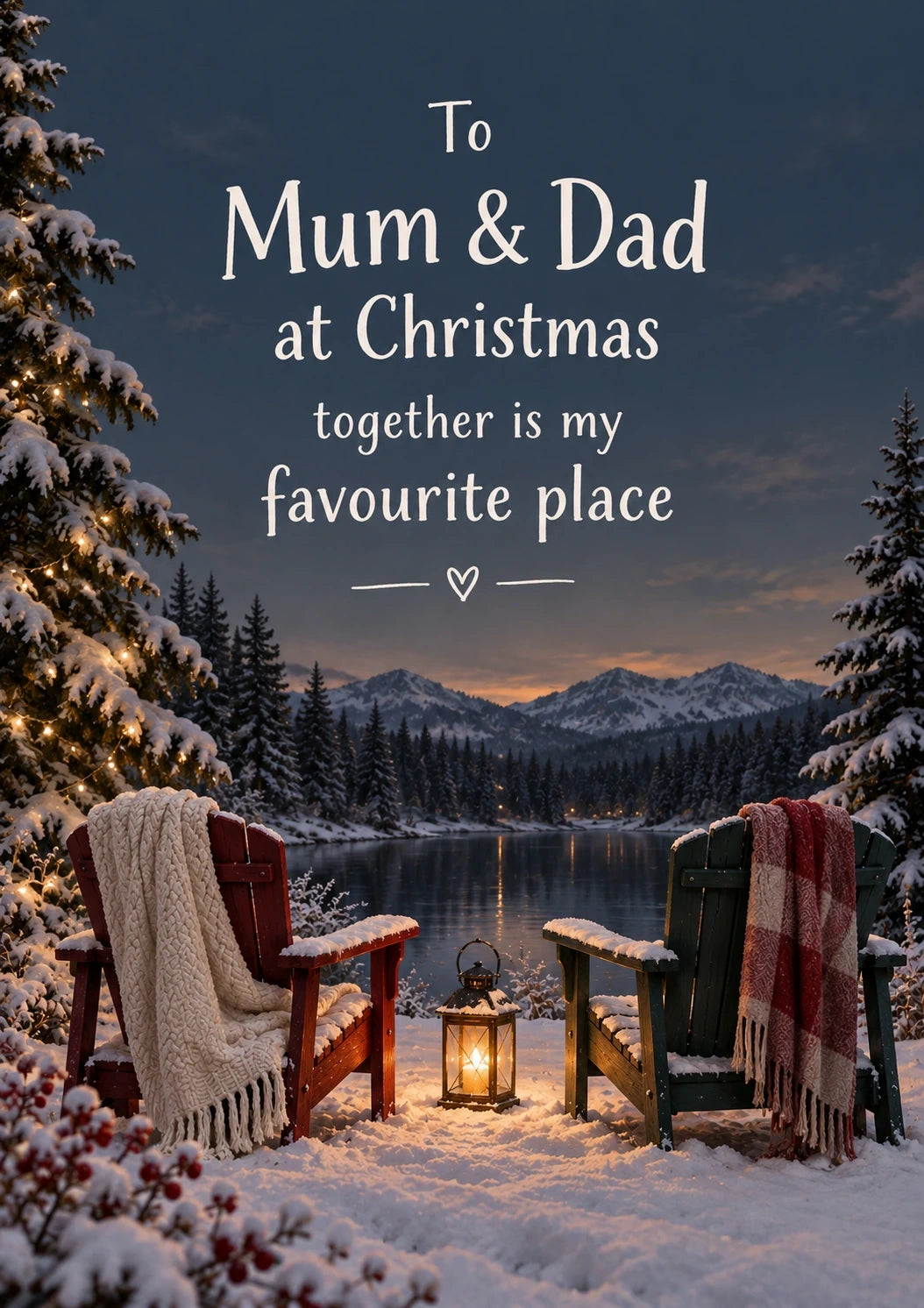 Christmas - Personalised Card — with punch holes