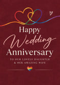 Load image into Gallery viewer, Anniversary - Personalised Card — with punch holes
