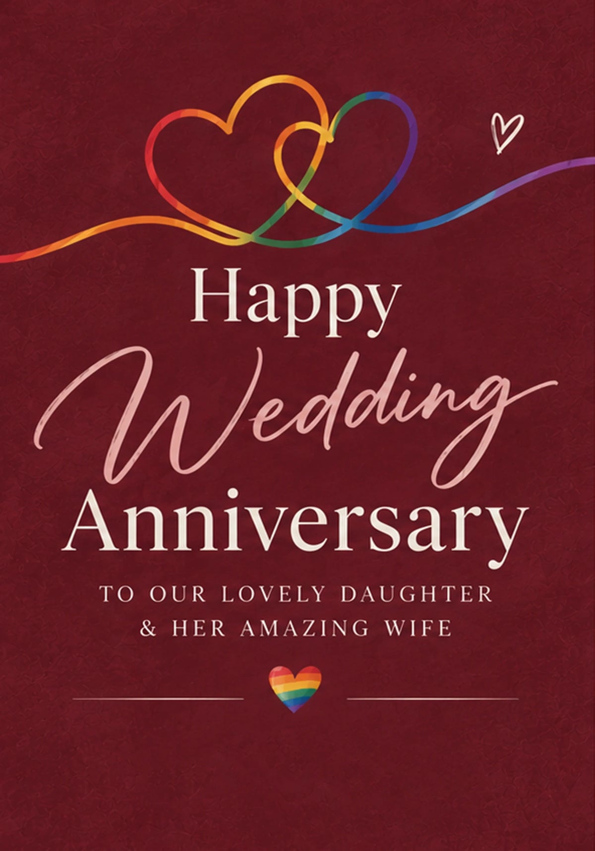 Anniversary - Personalised Card — with punch holes