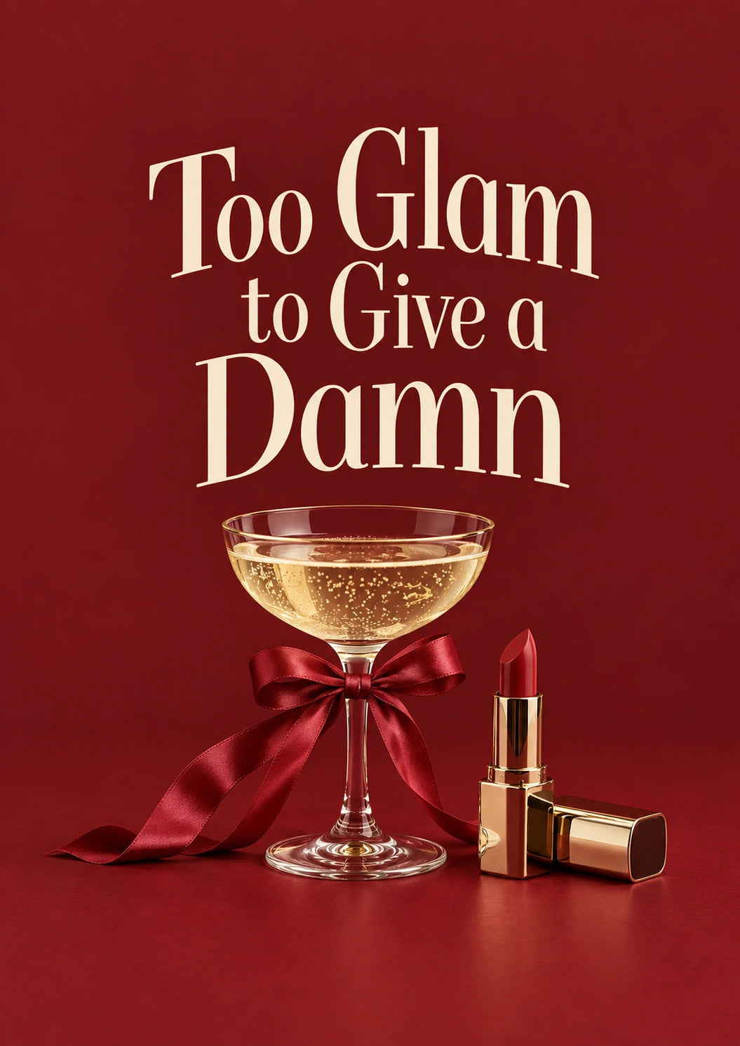 Funny Too Glam to Give a Damn 50th Birthday Card for Her