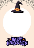 Load image into Gallery viewer, Witch Hat Spider Web Photo Upload Halloween Card
