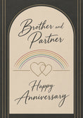 Load image into Gallery viewer, Rainbow Hearts Brother and Partner Anniversary Card
