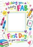 Load image into Gallery viewer, Wishing You a Totally Fab Photo Upload Back to School Card
