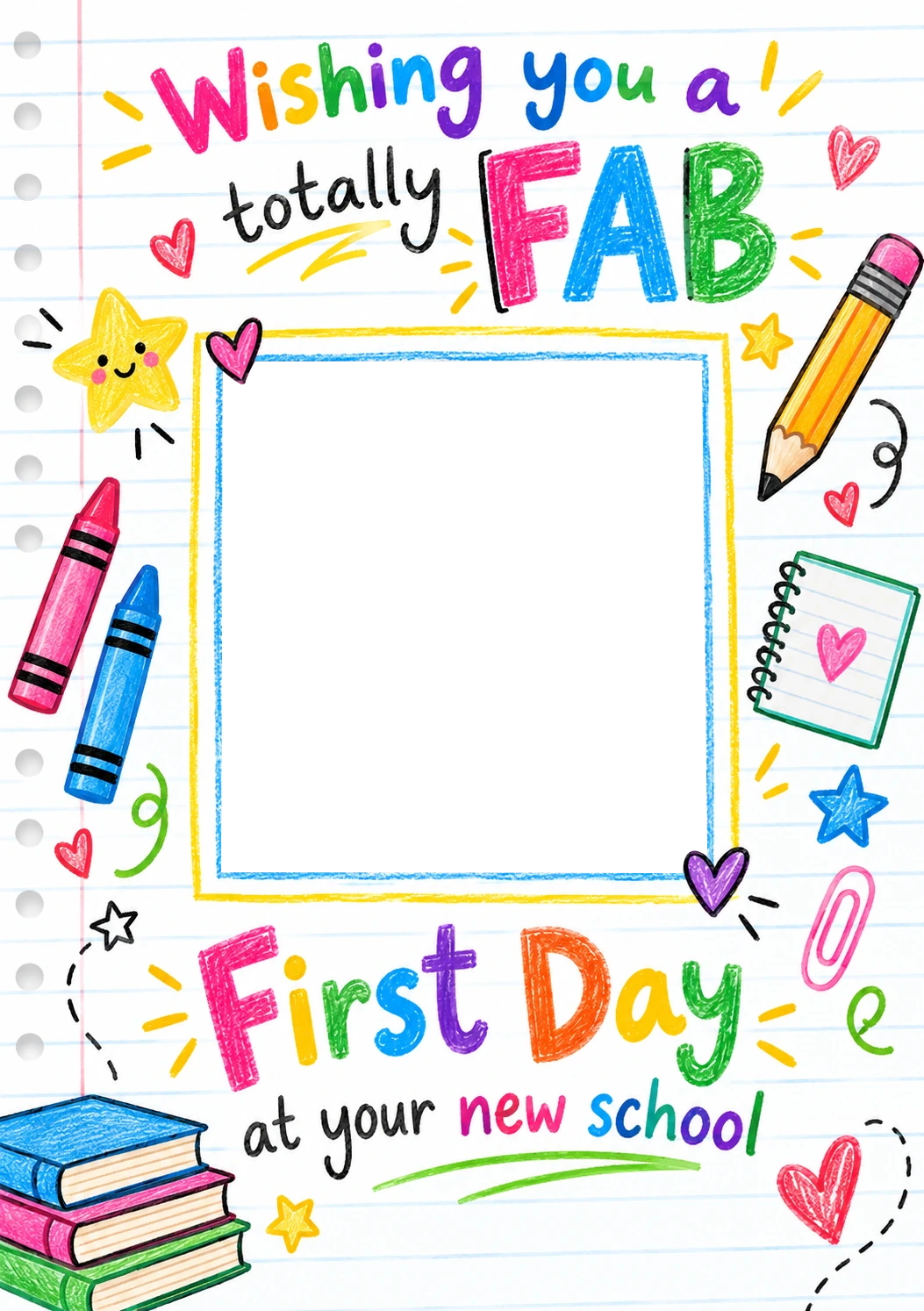 Wishing You a Totally Fab Photo Upload Back to School Card