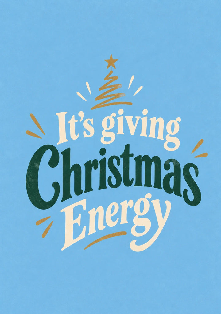 It's Giving Christmas Energy Cousin Christmas Card
